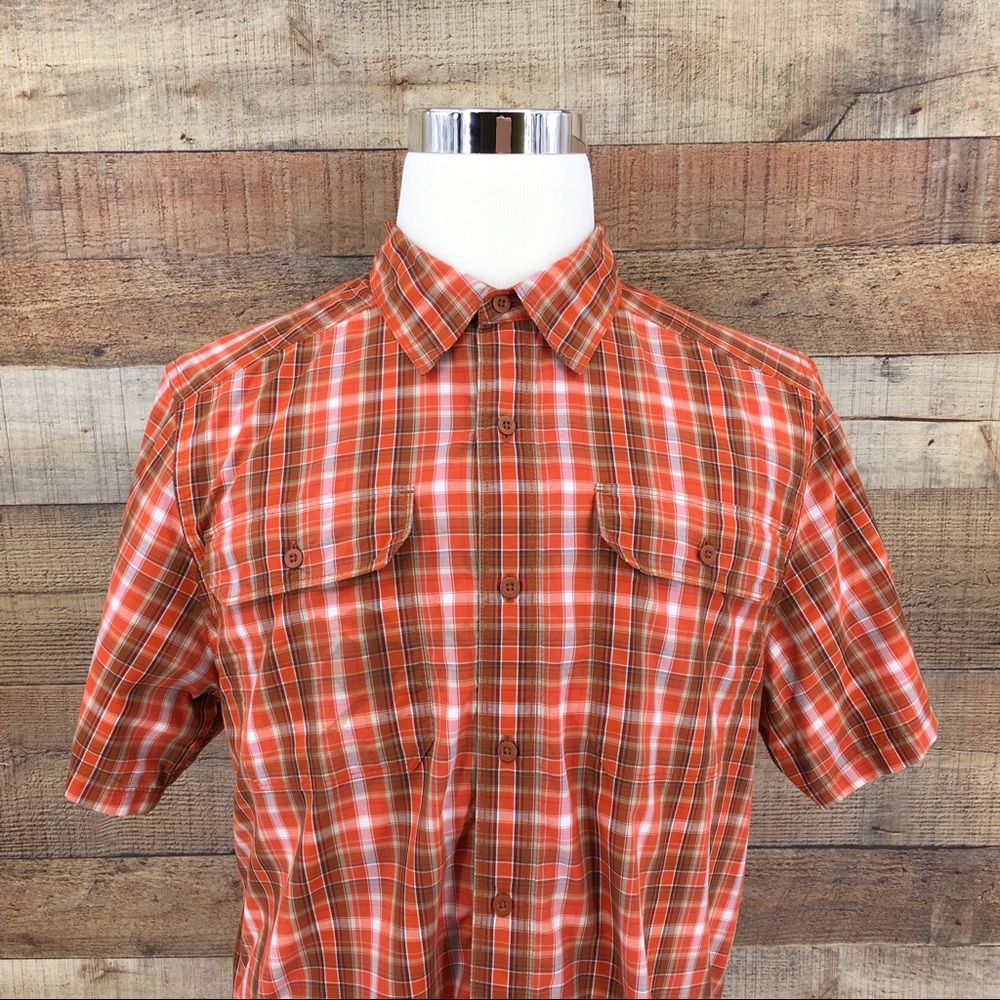The North Face Men's Plaid‎ Shirt Orange Size Large - Picture 4 of 8